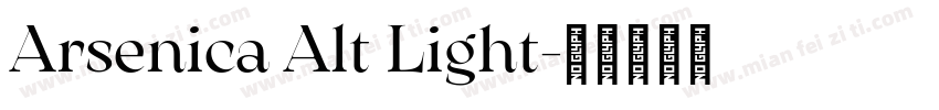 Arsenica Alt Light字体转换